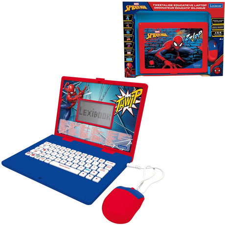Lexibook spiderman tweetalige educatieve laptop met 164 activiteiten (nl fr)