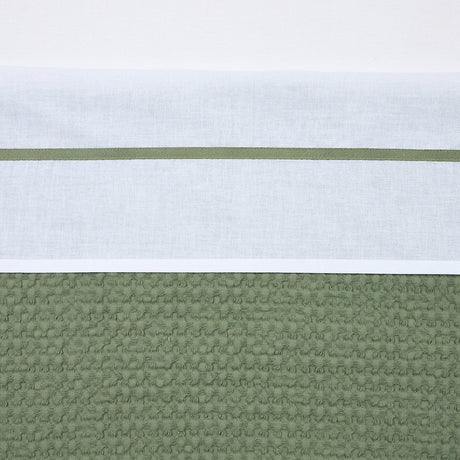 Meyco Babybettlaken mit Paspelierung – olivgrün – 75 x 100 cm – 0,3 tog