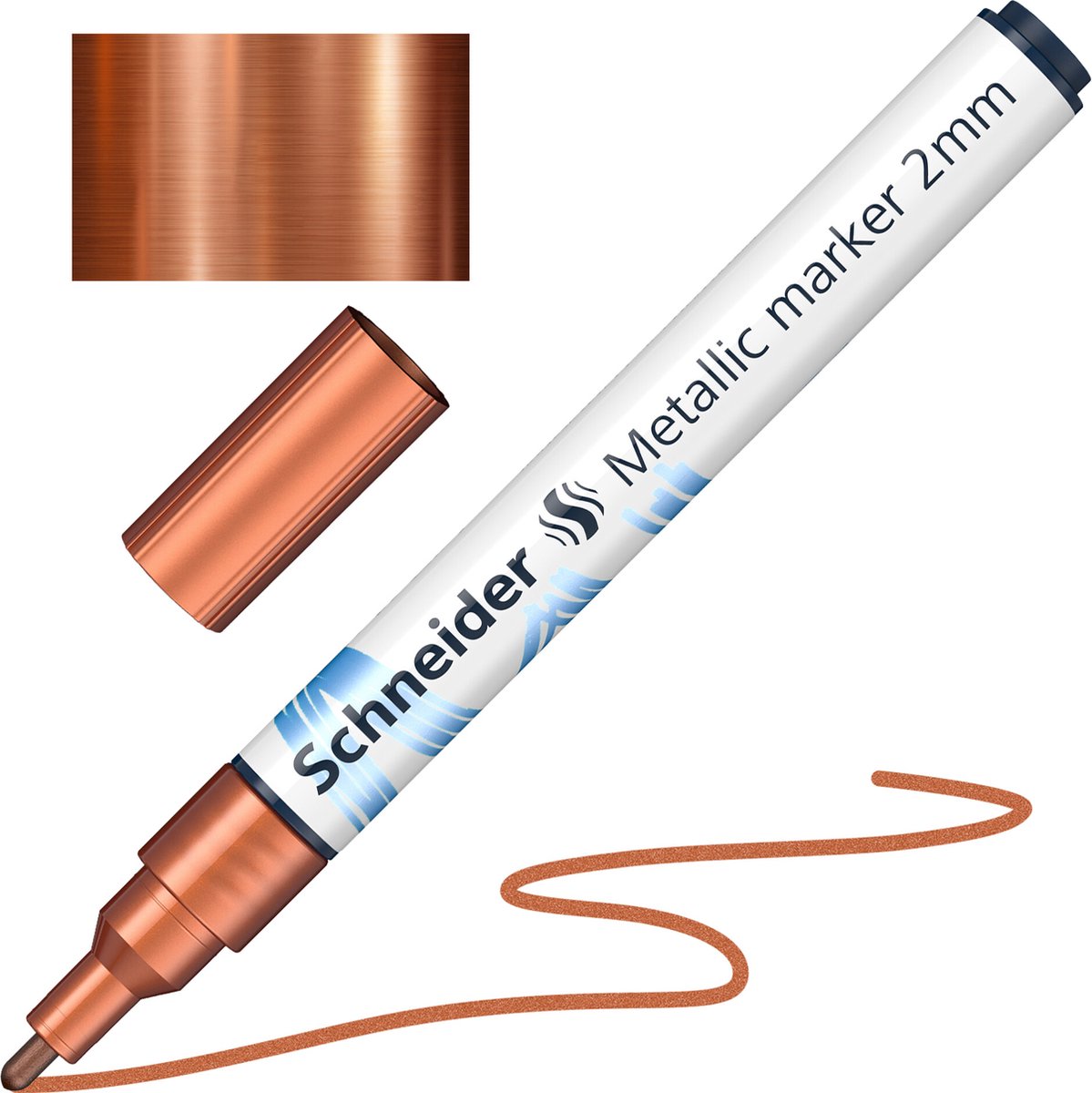 Schneider Schreibgeräte Schneider Metallic Marker – Paint-it 011 – 2 mm – Kupfer Metallic – S-ML01101102