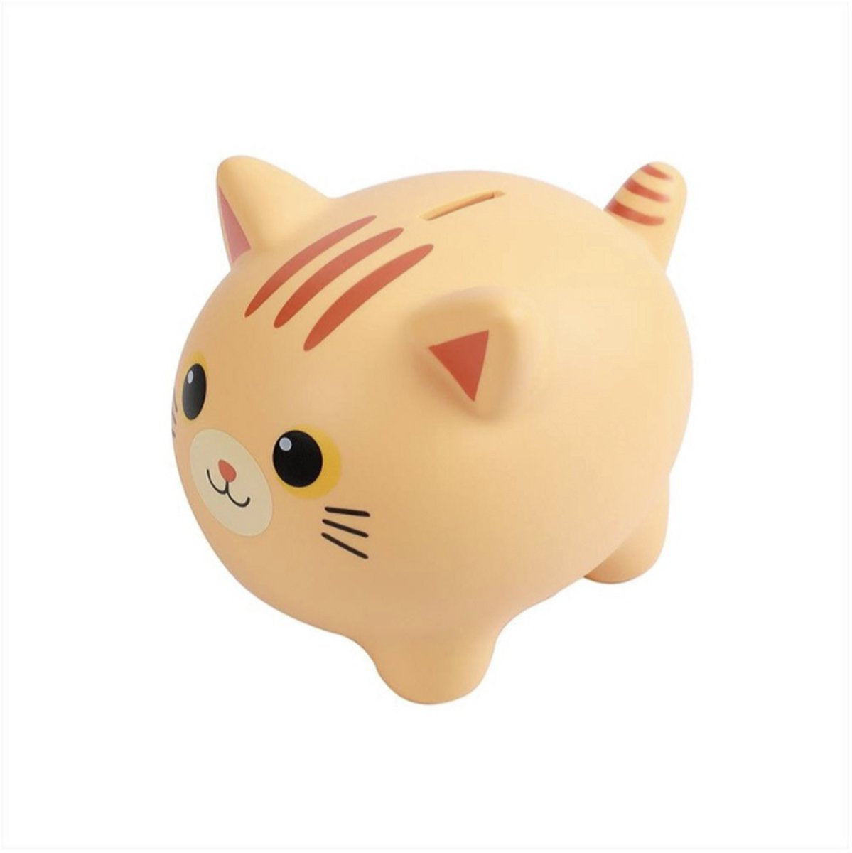 I-total spaarpot tabby cat orange - onbreekbaar - spaarpot -pvc - educatief - oranje spaarpot
