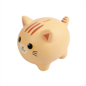 I-total spaarpot tabby cat orange - onbreekbaar - spaarpot -pvc - educatief - oranje spaarpot