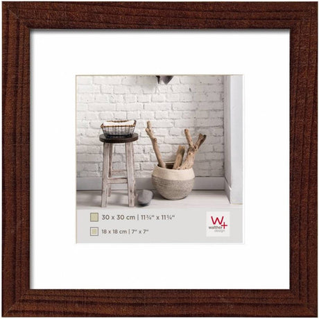 Walther Home - Holzrahmen - Fotogröße 30x30 cm - Walnuss