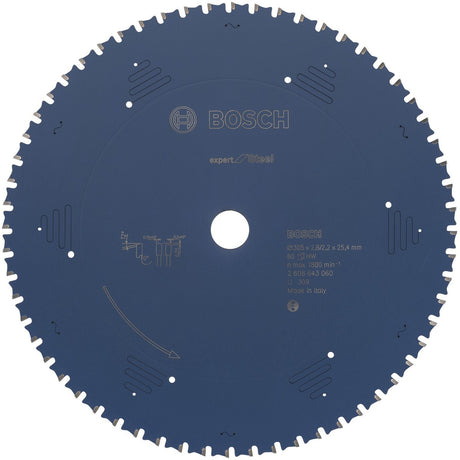 Bosch Kreissägeblatt Expert für Stahl 305 x 25,4 x 2,2 mm, 60