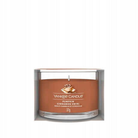 Yankee candle mini geurkaars pumpkin cinnamon swirl - warme herfstgeur