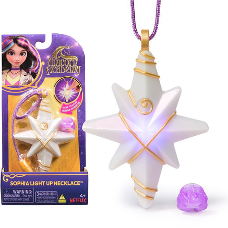 Einhorn-Akademie – Sophias leuchtende Halskette und Glitzerring – Rollenspiele und Verkleidung – Puppen und Einhorn-Spielzeug
