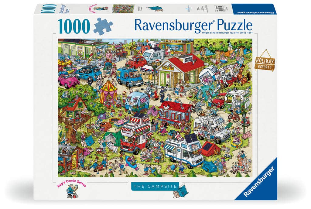 Ravensburger Puzzle Ferienresort 1: Der Campingplatz, 1000 Teile.