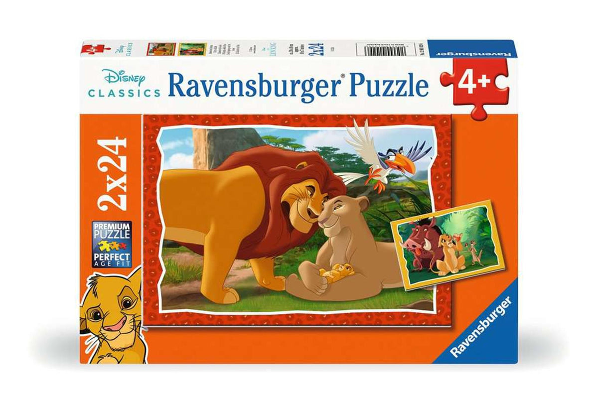 Ravensburger Puzzle Der König der Löwen – zwei Puzzles – 24 Teile – Kinderpuzzle