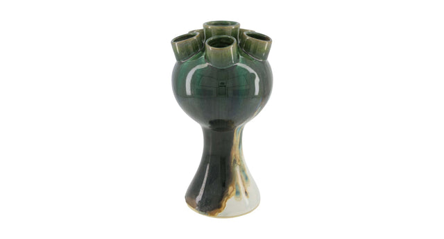 Vase ceramic 16x16x30cm green