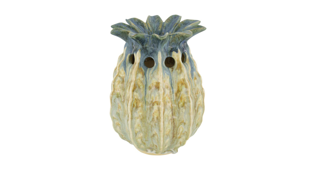 Vase pineapple ceramic 19x19x25cm blue