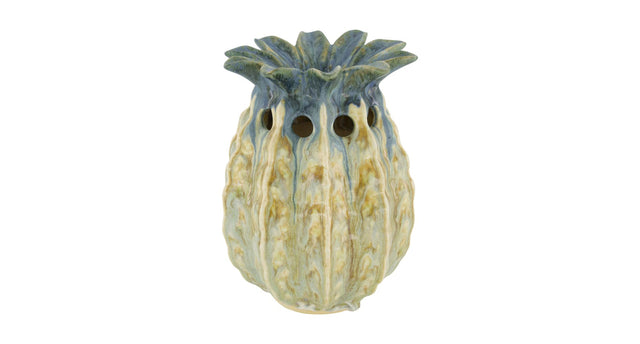 Vase pineapple ceramic 19x19x25cm blue