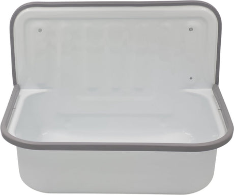 Plieger Spüle - Abgießschale - mit Siphon, Stöpselkette - weiß - 50,5cm x 33cm