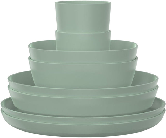 Mepal servies set silueta - 8-delig voor 2 personen - nordic sage