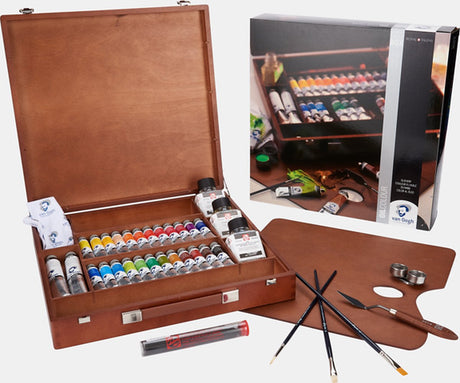 Van Gogh Ölfarbenkasten Experte mit 24 Farben in Tuben zu 20 ml + 2 Farben in Tuben zu 60 ml + Zubehör