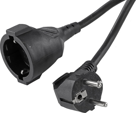 Q-link verlengsnoer - randaarde - h05vv-f - 3 x 1.5 mmâ² - zwart - 3 m