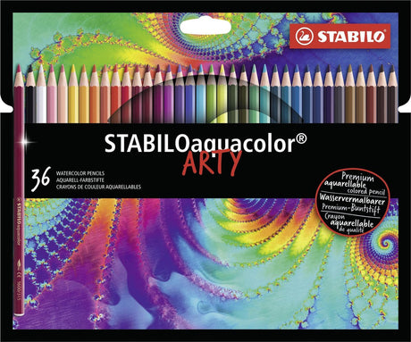 Stabilo aquacolor – Premium-Aquarell-Buntstifte – kunstvoll – Etui mit 36 Farben