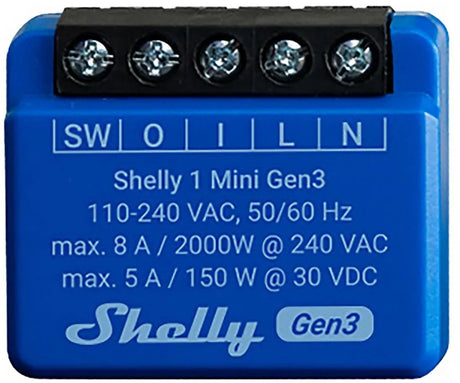Shelly 1 Mini-WLAN-Bluetooth-Controller für ein intelligentes Zollsystem
