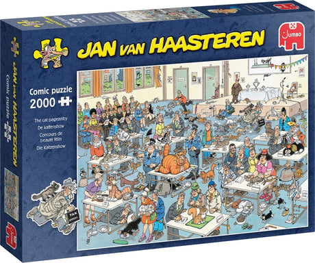 Jumbo Jan van Haasteren Puzzle – Die Katzenausstellung, 2000 Teile.