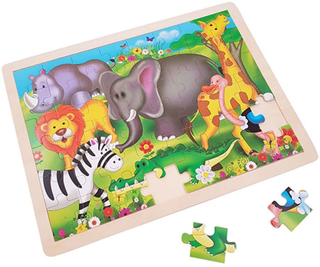 Playwood Holzpuzzle Wilde Tiere - 48 Teile.