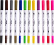 Loklik Pinselstifte mit Doppelspitze – 12 Farben – Pinselstifte mit Doppelspitze – 12 Farben