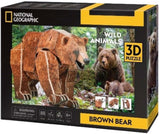 Kubisches lustiges 3D-Puzzle National Geographic Braunbär