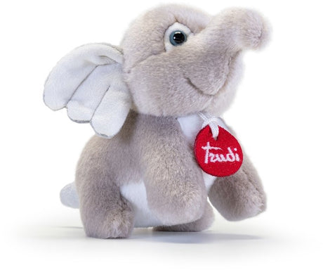 Trudi - no knuffel olifant deluxe 17 cm - handgemaakt in italië - pluche knuffel - knuffeldier voor jongens en meisjes - grijs - 17x14x9 cm maat xs