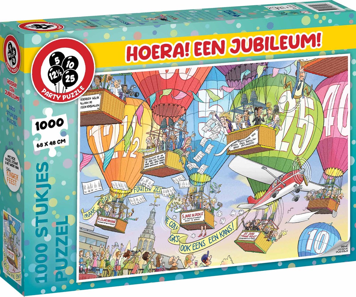 Uitgeverij personalia party puzzle - jubileum