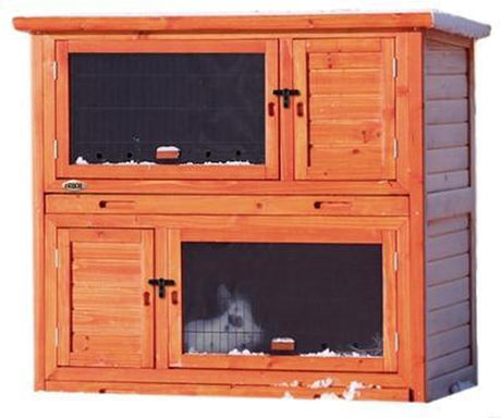 Trixie Kaninchenstall Natura – isoliert braun 116x113x65 cm – Kühleffekt