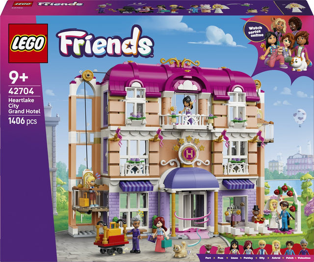 Lego Friends Heartlake City Grand Hotel Spielzeug mit Tierfiguren und Puppen 42704