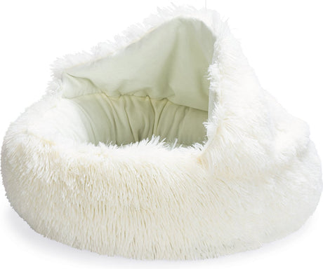Beeztees puppy ligbed kiki - puppymand - hondenmand - mand voor puppy - creme - 50x50x15 cm