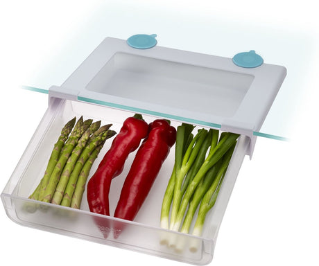 Joseph Joseph Fridgestore Hänge-Kühlschrank-Organizer – 1 cm Regalstärke – Saugnapfbefestigung