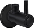 Differnz Eckventil mattschwarz - mit Rosette - WC-Armatur