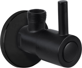 Differnz Eckventil mattschwarz - mit Rosette - WC-Armatur