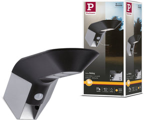 Paulmann solar led-huisnummerverlichting soley bewegingsmelder ip44 3000k 42lm antraciet