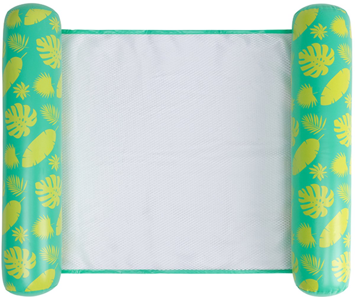 Swim Essentials – Wasserhängematte – 117 cm – grün – Pflanzendruck – Sonnenbräuner