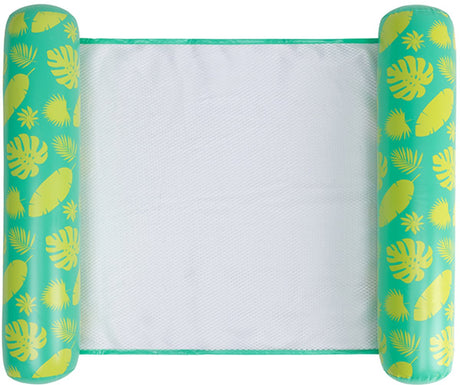 Swim Essentials – Wasserhängematte – 117 cm – grün – Pflanzendruck – Sonnenbräuner