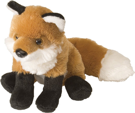 Wild republic vos pluche knuffeldier - 29 cm - rood zwart - bosdieren - zachte stof