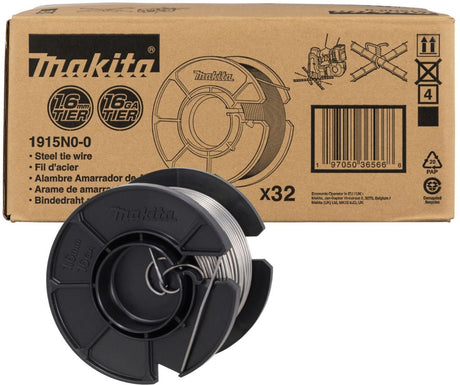 Makita Zubehör 1915n0-0 Flechtdraht | 32 Rollen | 1,6 mm x 30 m – 1915n0-0