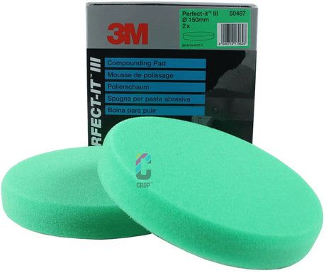3m 50487 Perfect-it III Polierscheibe 150 mm – grün mittel – 2 Stück