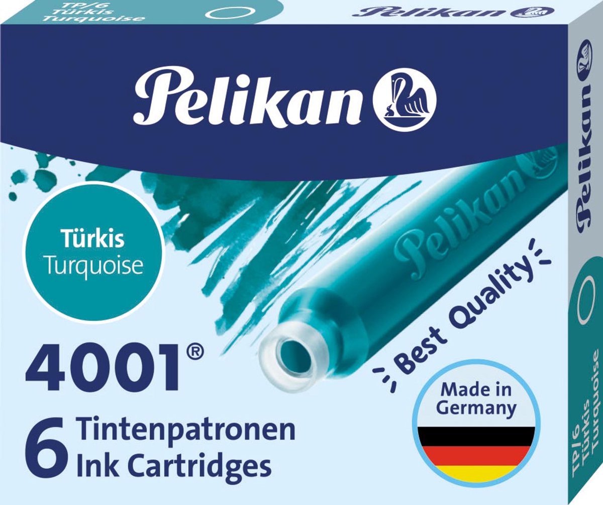 Pelikan - inktpatroon 4001 turquoise | 10 stuks