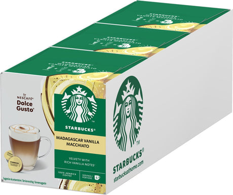Starbucks by Dolce Gusto Kapseln Madagascar Vanilla Macchiato – 36 Kaffeetassen für 18 Tassen Kaffee