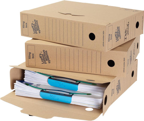 Bankbox Loeff's Archivboxen Universalbox A4 345x250x80 mm Packung à 50 Stück FSC