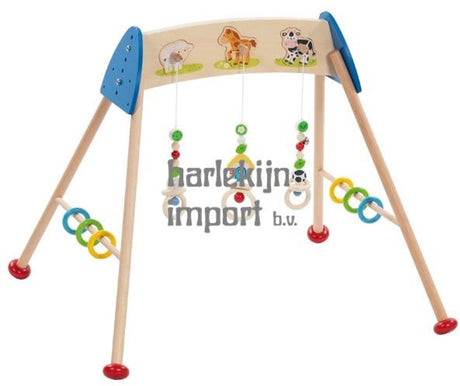 Goki hölzerne Baby -Fitnessstudiestiere mit Klang