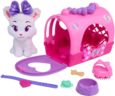 Just play disney junior minnie mouse - dierenreismand met pluchen kitten - 7-delige speelset met accessoires