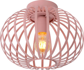 Lucide merlina plafonnière kinderkamer - ø 30 cm - 1xe27 - roze