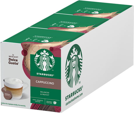 Starbucks by Dolce Gusto Kapseln Cappuccino – 36 Kaffeetassen für 18 Tassen Kaffee