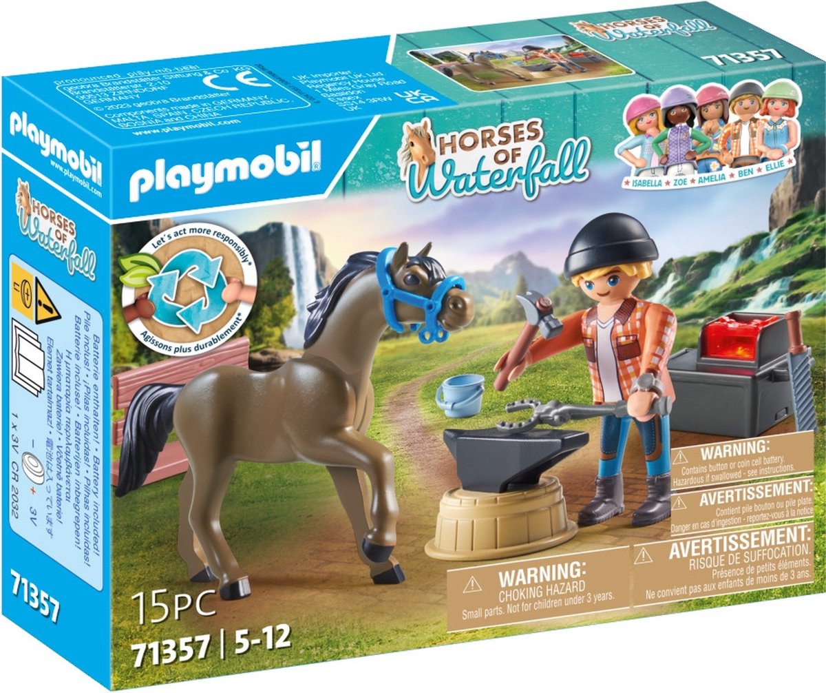 Playmobil Horses of Waterfall Hufschmied: Ben Achilles - 71357