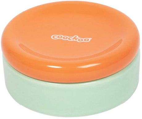 Coockoo voerbak funky feeding voor katten 50 280ml-13.5x13.5x6cm groen oranje