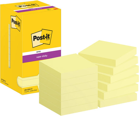 Post-it Superhaftnotizen 654-12ss-cy 76x76 mm einfarbig gelb