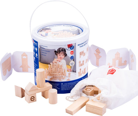 Dorjee-Set aus Bauplatten, Blöcken und Buchstaben – 84 Teile.