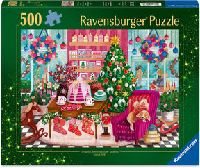 Ravensburger de kerstboetiek - kerst legpuzzel - 500 stukjes
